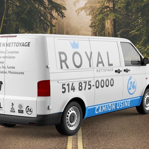 Air duct cleaning truck from Royal Nettoyage